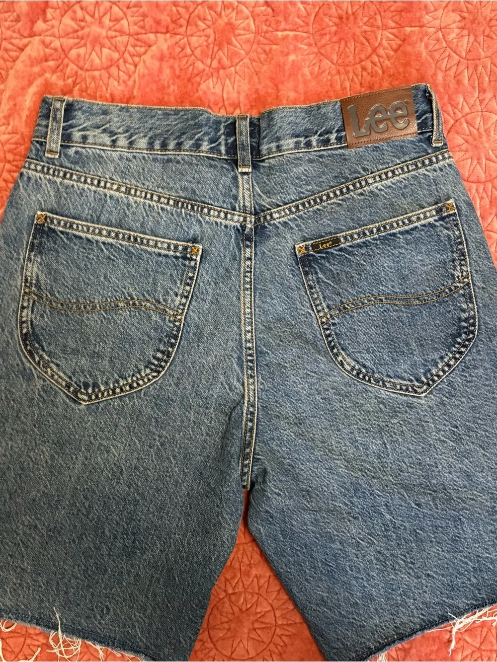Lee Men's Light Blue Denim Cutoff Shorts